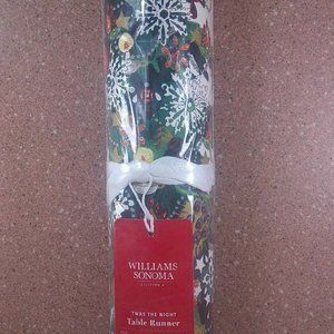 Williams Sonoma ’Twas the Night Before Christmas Table Runner 20”x108” New